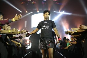 Vincent Latoel entering the fighting arena. Photo by ONE Championship. 