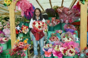 FEELING POSITIVE.For this flower vendor, the heart month brings prosperity. These flowers take center stage this month for being among the favorite gifts for expressing emotions. (February 12, 2017) Photo by JOSEPH B. MANZANO