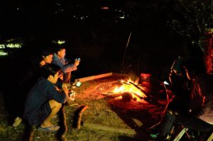 Young men from the Ilocos Region find a way to warm their bodies from the chilling Cordillera weather while undergoing their on-the-job training at La Trinidad, Benguet. Baguio experienced its fifth coldest temperature in history during the dawn of Wednesday, February 15, 2017. (February 19, 2017) Photo by JOSEPH B. MANZANO..
