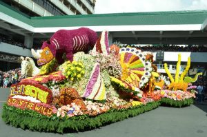 ROAD ATTRACTION . The Manila North Tollways Corporation float, Beauty of the Wild, win again in the big float category of the 2017 Panagbenga Grand Float Competition. Photo by JOSEPH B. MANZANO.