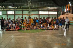 HOOPS TRAINING. Some of the participants of the A01 Community Basketball Clinic held last December 11, 2016 at the La Trinidad gymnasium. A01 is an entity known to conduct basketball training modules and curriculums to young people in the country maybe on its way to be integrated in the sports programs of La Trinidad, Benguet. (March 5, 2016) ARMANDO M. BOLISLIS, photo contributed by: Cristopher Bansan.