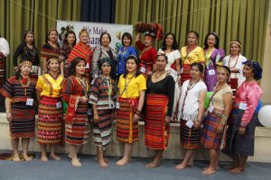 KAKABAIHAN FESTIVAL - Kalipi and Women's Organization representing their barangay garbed in Igorot attire pose before the judges and guest speaker Councilor Lilia Fariñas (back row, sixth from left) during the Kababaihan Festival Ethnic Attire Fashion Show and Women Got talent capping the celebration of Women's Month. (April 2, 2017) By BONG CAYABYAB