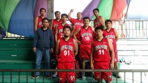 The Kapangan Sons poses with Benguet Provincial Board Member Johnny D. Waguis after winning the the Seniors Division (36 years and up) title of the Benguet Inter-municipality Sports for All Program held last November 26, 2016 to February 11, 2017 at the Benguet Capitol Open Gymnasium. Contributed photo.